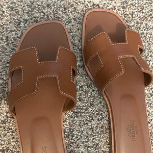 Hermes Oran Sandals (Gold Color)